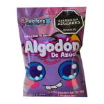 Delicioso algodón de azúcar con sabor a uva, viene 1 unidad, y su peso es de 18 g.